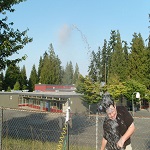 MG ends up totally soaked!